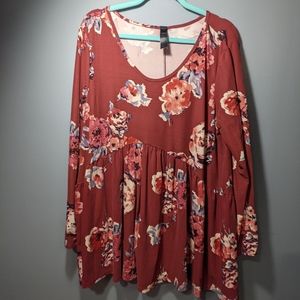 Floral Long Sleeve Muse Blouse